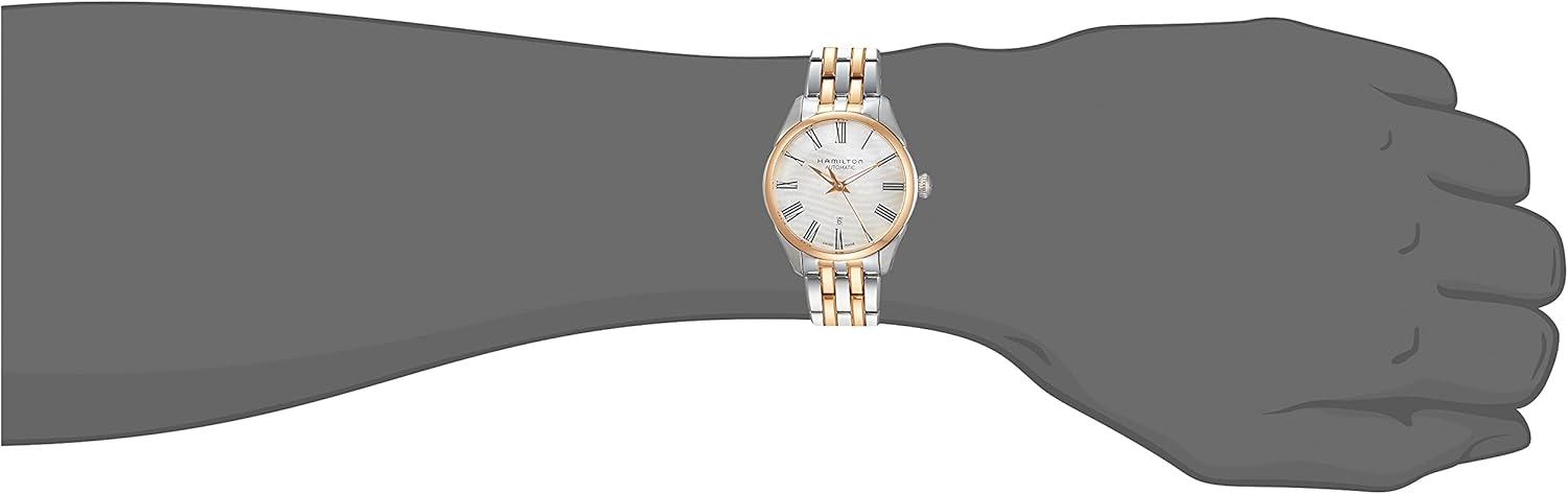 imageHamilton Jazzmaster Automatic Womens Watch 30mm Stainless Steel Case Swiss Made Mother of Pearl Dial Analog Wrist Watch for Women 50m Waterproof Sapphire Crystal Stainless Steel Strap