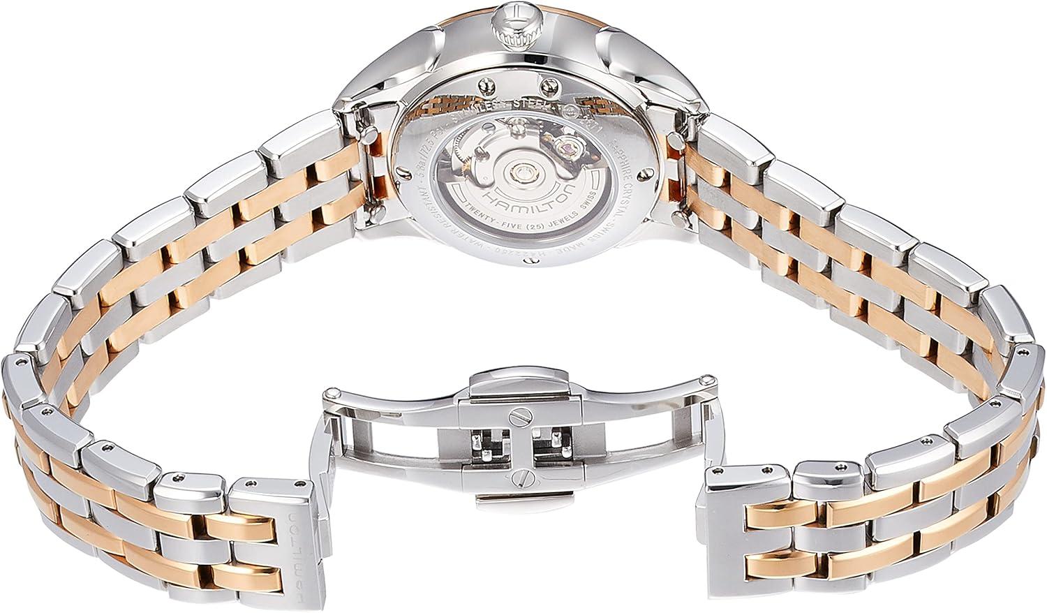 imageHamilton Jazzmaster Automatic Womens Watch 30mm Stainless Steel Case Swiss Made Mother of Pearl Dial Analog Wrist Watch for Women 50m Waterproof Sapphire Crystal Stainless Steel Strap