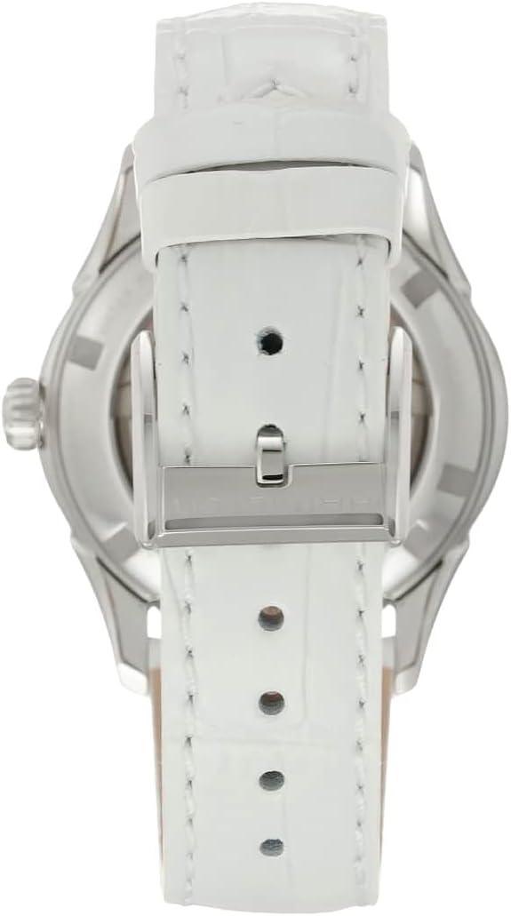 imageHamilton Jazzmaster Open Heart Automatic Womens Watch 36mm Stainless Steel Case Swiss Made Mother of Pearl Dial Analog Watch 50m Waterproof Sapphire Crystal 3Hand Movement Leather Strap