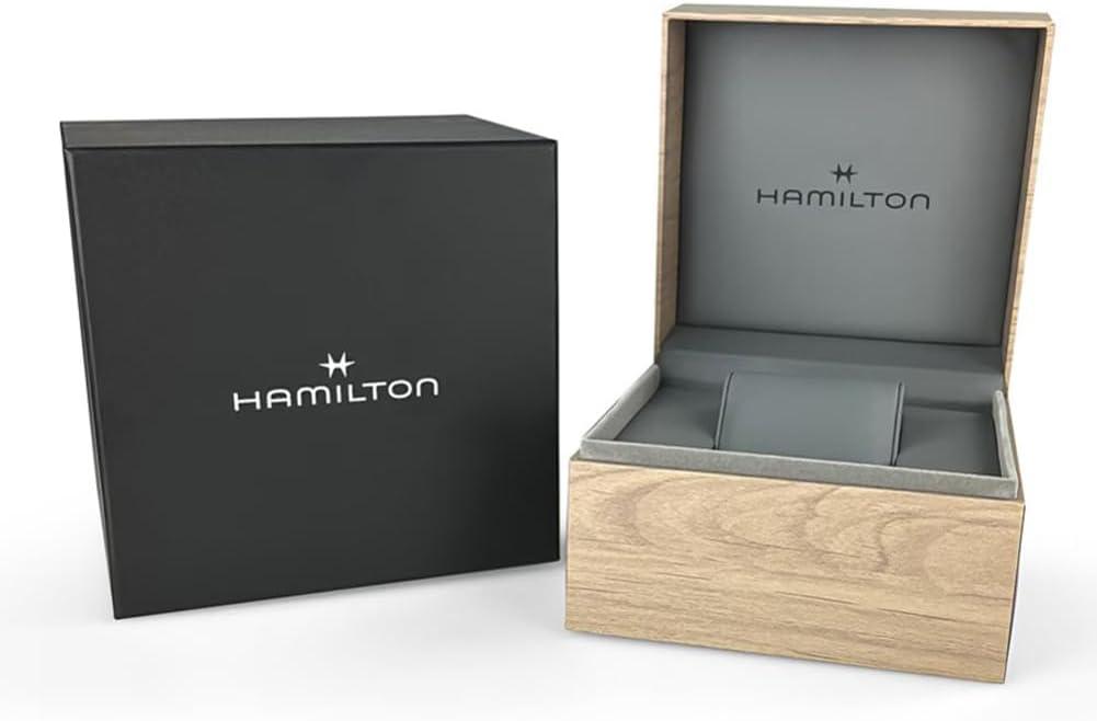 imageHamilton Khaki Aviation Automatic Mens Watch 45mm Stainless Steel Case Swiss Made Green Dial Analog Wrist Watch for Men 100m Waterproof Sapphire Crystal 3Hand Movement Textile Strap