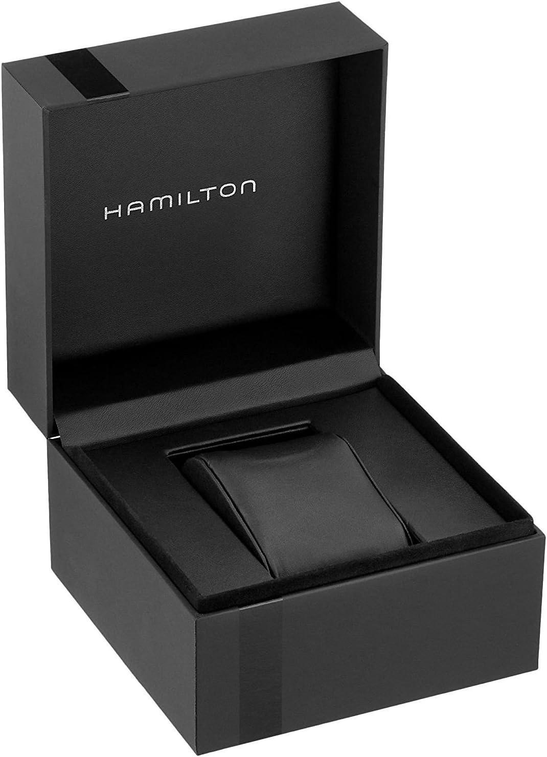 imageHamilton Khaki Field Quartz Mens Watch 40mm Stainless Steel Case Swiss Made Black Dial Analog Wrist Watch for Men 50m Waterproof Sapphire Crystal Stainless Steel Strap