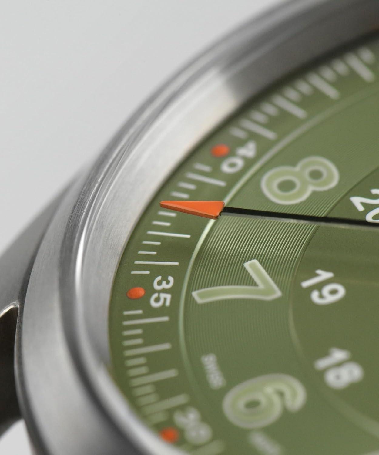 imageHamilton Khaki Field Titanium Automatic Mens Watch 38mm Titanium Case Swiss Made Green Dial Analog Wrist Watch for Men 100m Waterproof Sapphire Crystal 3Hand Movement Cow Leather Strap