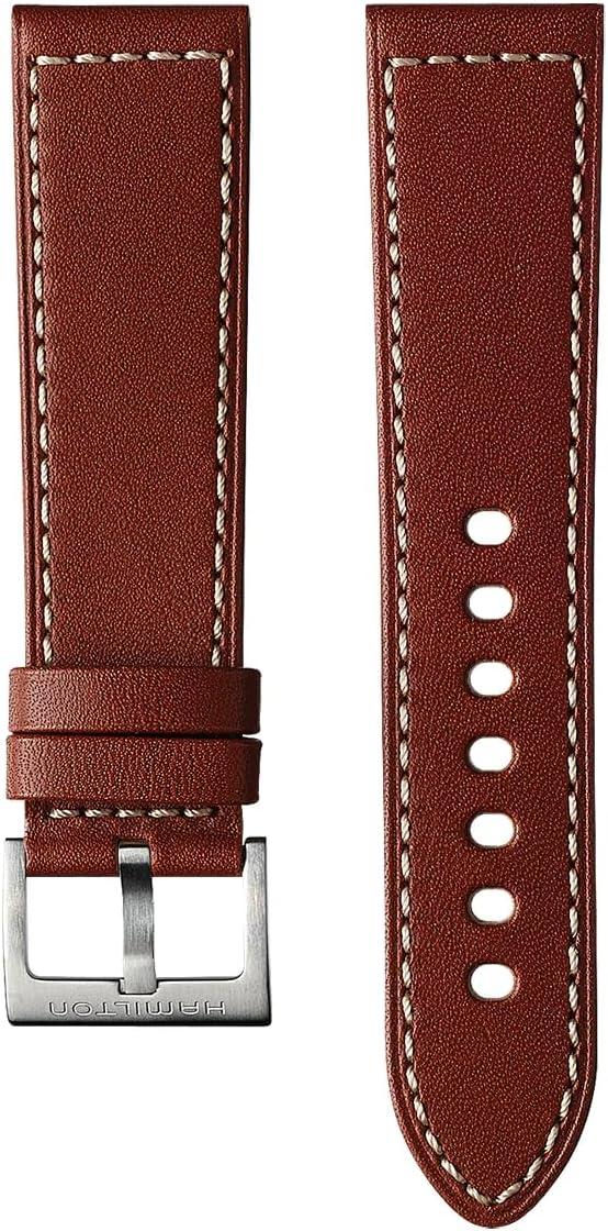imageHamilton Khaki Field Titanium Automatic Mens Watch 42mm Stainless Steel Case Swiss Made Black Dial Analog Wrist Watch 100m Waterproof Sapphire Crystal 3Hand Movement Cow Leather Strap