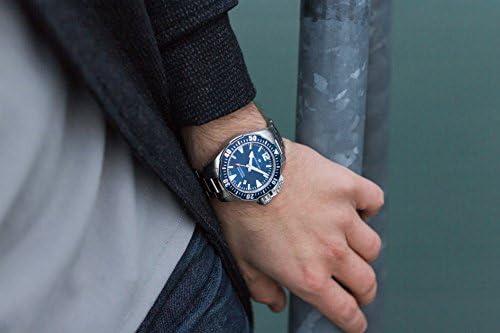 imageHamilton Khaki Navy Automatic Mens Watch 42mm Stainless Steel Case Swiss Made Blue Dial Analog Wrist Watch for Men 300m Waterproof Sapphire Crystal 3Hand Movement Stainless Steel Strap