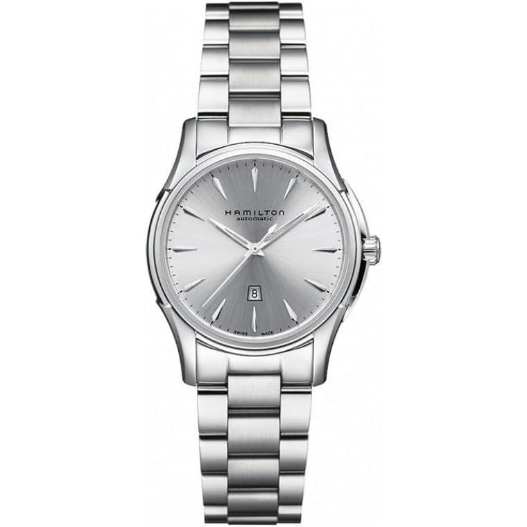 imageHamilton Jazzmaster Automatic Womens Watch 34mm Stainless Steel Case Swiss Made Silver Dial Analog Wrist Watch for Women 50m Waterproof Sapphire Crystal Stainless Steel Strap