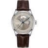 imageHamilton Jazzmaster Open Heart Automatic Mens Watch 42mm Stainless Steel Case Swiss Made Beige Dial Analog Wrist Watch 50m Waterproof Sapphire Crystal 3Hand Movement Cow Leather Strap