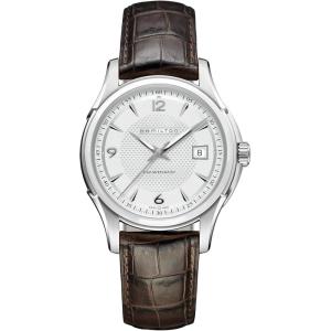 Hamilton Jazzmaster Automatic Men’s Watch, 40mm Stainless Steel Case, Swiss Made, Silver Dial Analog Wrist Watch for Men, 50m Waterproof, Sapphire Crystal, 3-Hand Movement, Calf Leather Strap