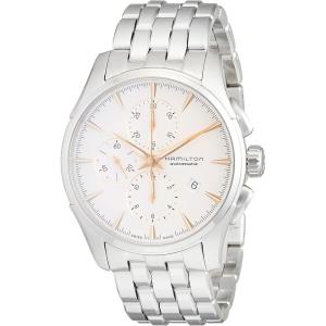 Hamilton Jazzmaster Automatic Men’s Watch, 42mm Stainless Steel Case, Swiss Made, White Dial Analog Wrist Watch for Men, 100m Waterproof, Sapphire Crystal, Stainless Steel Strap