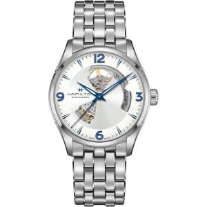 Hamilton Jazzmaster Open Heart Automatic Men’s Watch, 42mm Stainless Steel Case, Swiss Made, Silver Dial Analog Wrist Watch, 50m Waterproof, Sapphire Crystal, 3-Hand Movement, Stainless Steel Strap