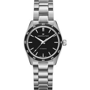 Hamilton Jazzmaster Performer Automatic Men’s Watch, 38mm Stainless Steel Case, Swiss Made, Black Dial Analog Wrist Watch, 100m Waterproof, Sapphire Crystal, 3-Hand Movement, Stainless Steel Strap