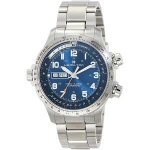 Hamilton Khaki Aviation Automatic Men’s Watch, 45mm Stainless Steel Case, Swiss Made, Blue Dial Analog Wrist Watch for Men, 100m Waterproof, Sapphire Crystal, 3-Hand Movement, Stainless Steel Strap