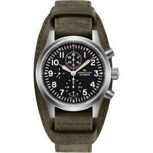 Hamilton Khaki Field Automatic Men’s Watch, 44mm Stainless Steel Case, Swiss Made, Black Dial Analog Wrist Watch for Men, 100m Waterproof, Sapphire Crystal, Calf Leather Strap