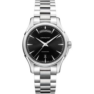 Hamilton Jazzmaster Automatic Men’s Watch, 40mm Stainless Steel Case, Swiss Made, Black Dial Analog Wrist Watch for Men, 50m Waterproof, Sapphire Crystal, Stainless Steel Strap
