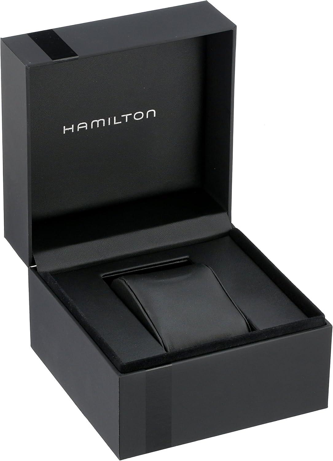 imageHamilton Jazzmaster Automatic Mens Watch 42mm Stainless Steel Case Swiss Made Black Dial Analog Wrist Watch for Men 100m Waterproof Sapphire Crystal Stainless Steel Strap