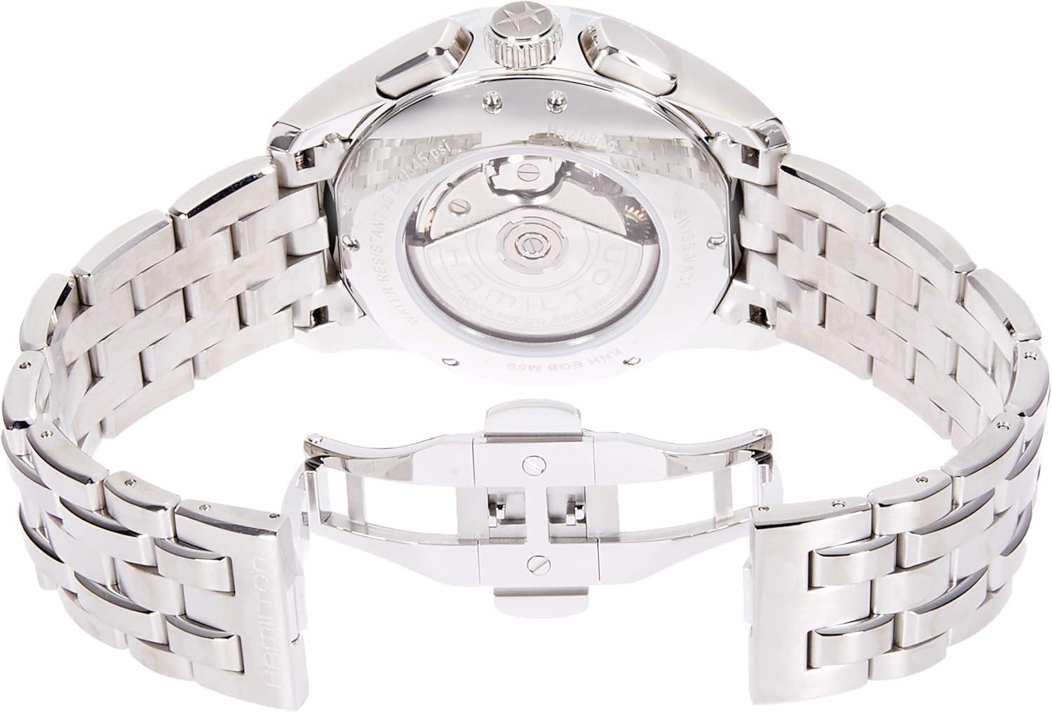 imageHamilton Jazzmaster Automatic Mens Watch 42mm Stainless Steel Case Swiss Made Blue Dial Analog Wrist Watch for Men 100m Waterproof Sapphire Crystal Stainless Steel Strap
