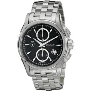 Hamilton Jazzmaster Automatic Men’s Watch, 42mm Stainless Steel Case, Swiss Made, Black Dial Analog Wrist Watch for Men, 100m Waterproof, Sapphire Crystal, Stainless Steel Strap