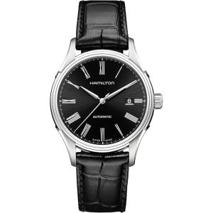 Hamilton American Classic Automatic Men’s Watch, 40mm Stainless Steel Case, Swiss Made, Black Dial Analog Wrist Watch for Men, 50m Waterproof, Sapphire Crystal, 3-Hand Movement, Calf Leather Strap