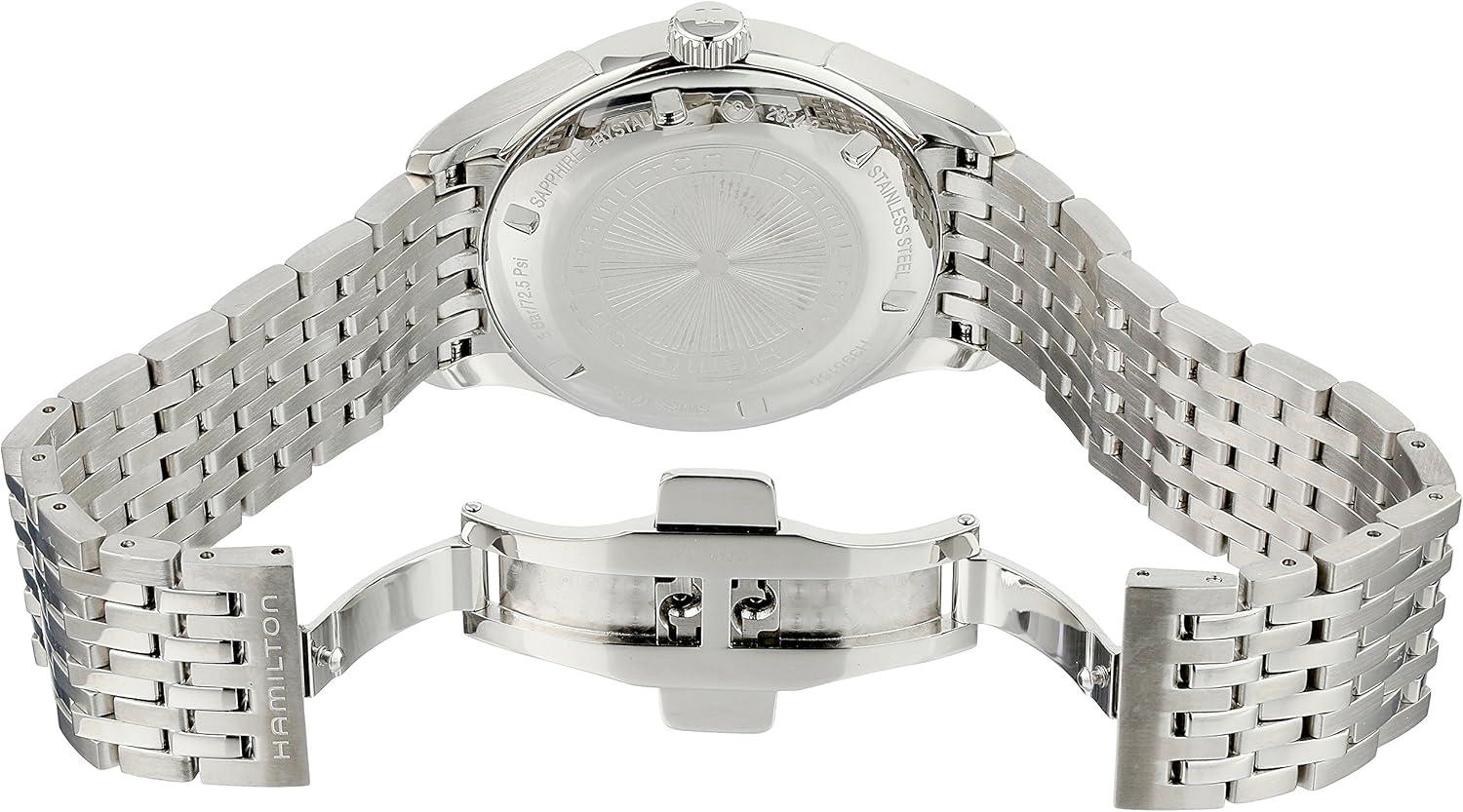 imageHamilton American Classic Automatic Mens Watch 40mm Stainless Steel Case Swiss Made Silver Dial Analog Watch for Men 50m Waterproof Sapphire Crystal 3Hand Movement Stainless Steel Strap