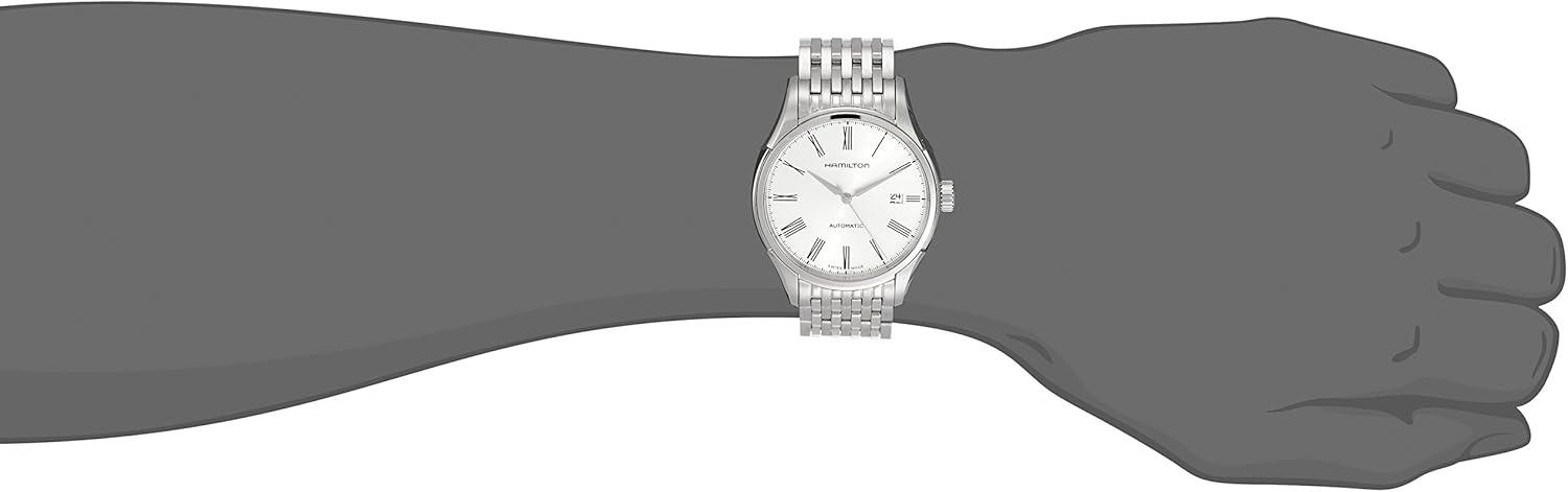 imageHamilton American Classic Automatic Mens Watch 40mm Stainless Steel Case Swiss Made Silver Dial Analog Watch for Men 50m Waterproof Sapphire Crystal 3Hand Movement Stainless Steel Strap