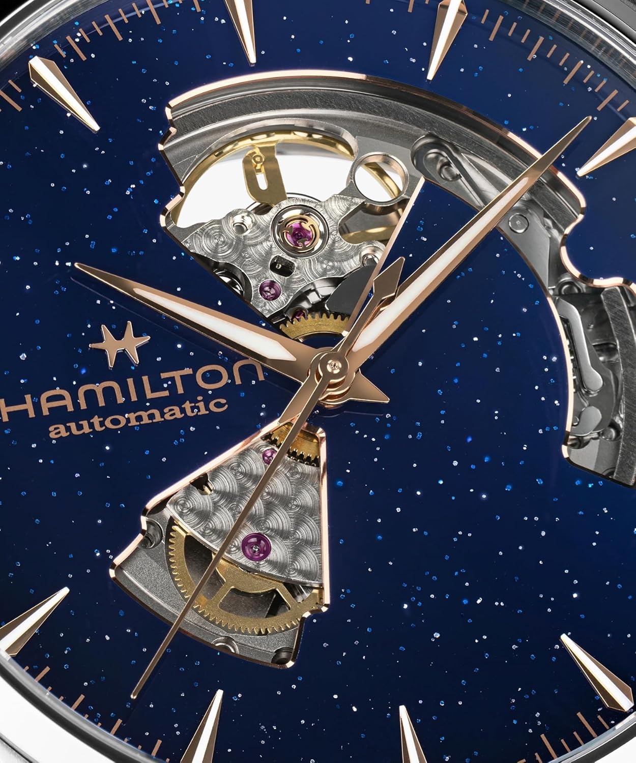 imageHamilton Jazzmaster Automatic Mens Watch 42 Stainless Steel Case Swiss Made Blue Dial Analog Wrist Watch for Mens 50 Meters Water resitance Sapphire Crystal 3Hand Movement Leather Strap