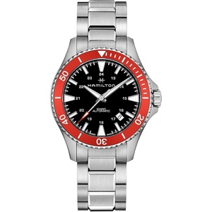 Hamilton Khaki Navy Scuba Automatic Men’s Watch, 40mm Stainless Steel Case, Swiss Made, Black Dial Analog Wrist Watch, 100m Waterproof, Sapphire Crystal, 3-Hand Movement, Stainless Steel Strap